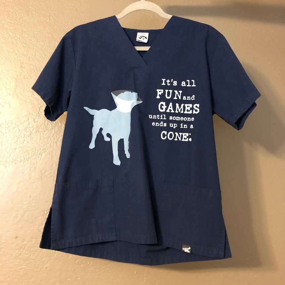 Dog is Good All Fun and Games Scrub Top